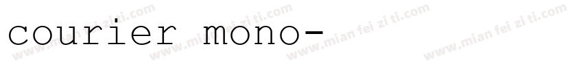 courier mono字体转换